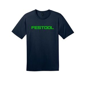 Men's Short Sleeve Tee - Dark Blue with Green Festool Logo